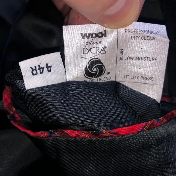 Tommy Hilfiger Blazer Mens 44R Black Wool Blend 3 Button Single Breast/Vent - Picture 11 of 11